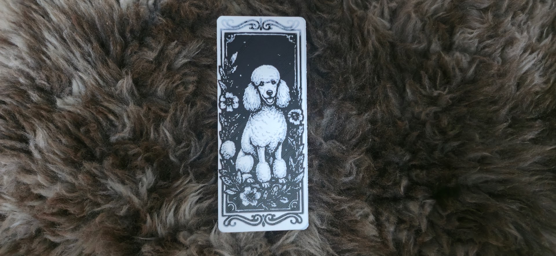Poodle Fluffy Elegance Dog Portrait Bookmark