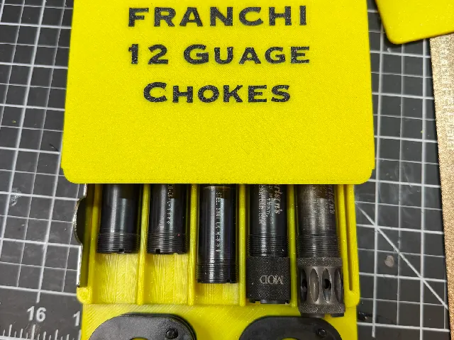 Choke and Shim organizer box with sliding and magnetic lid Franchi 12 gauge