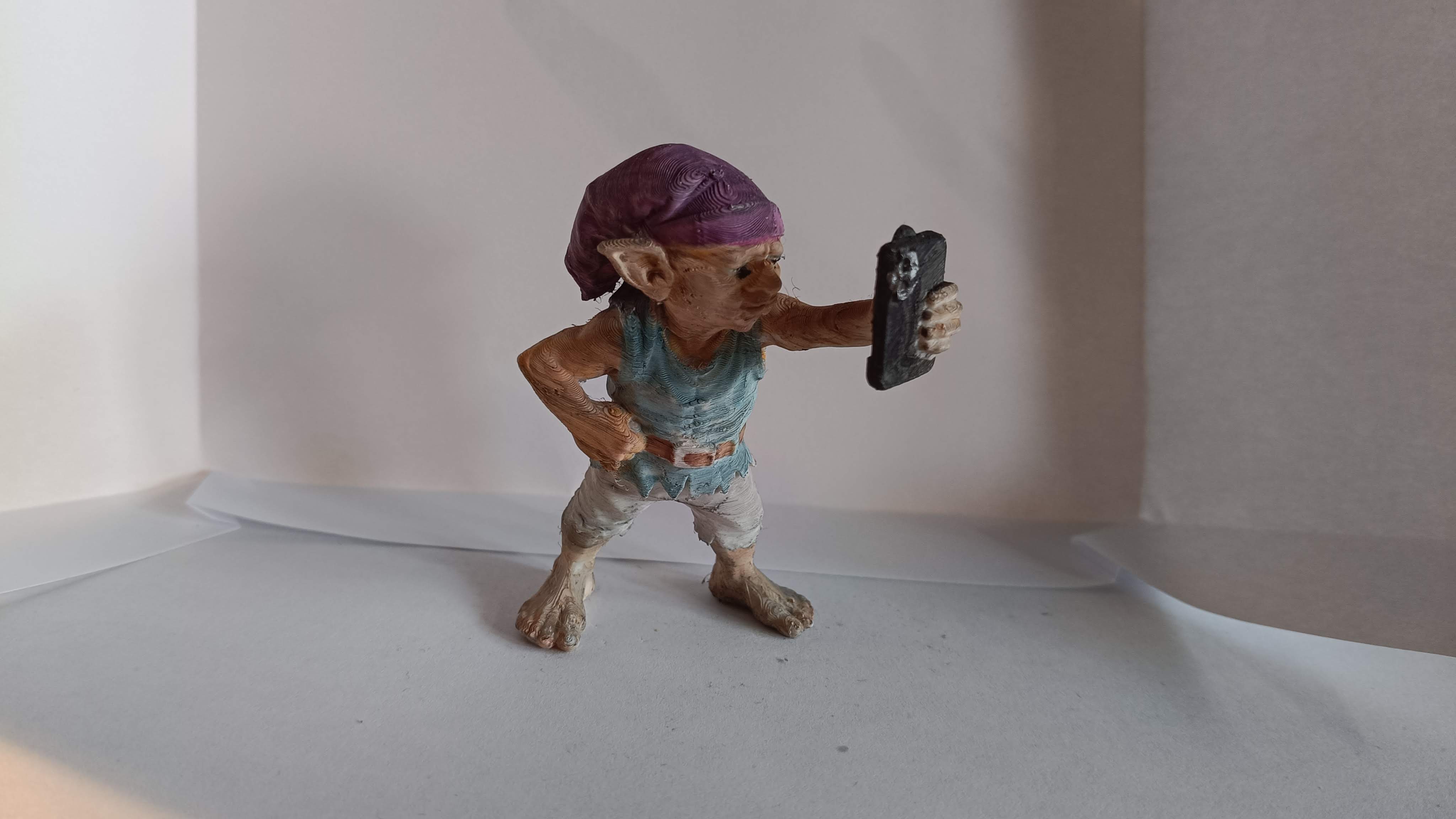 Goblin taking a selfie 3D model by Helpman