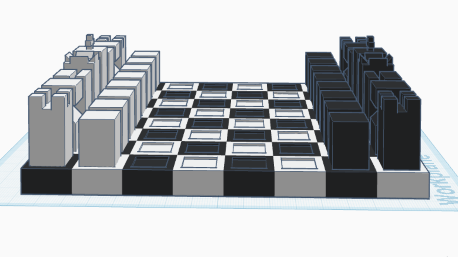 Miniatura 4 do modelo 3D Ultra-Simplistic Chess Set
