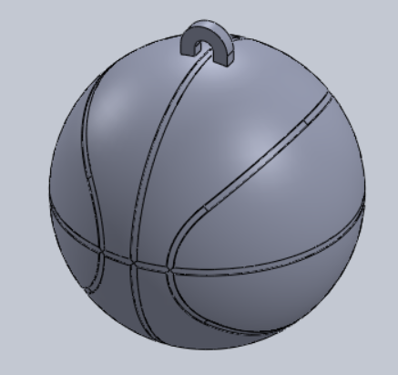 Mini Basketball Keychain