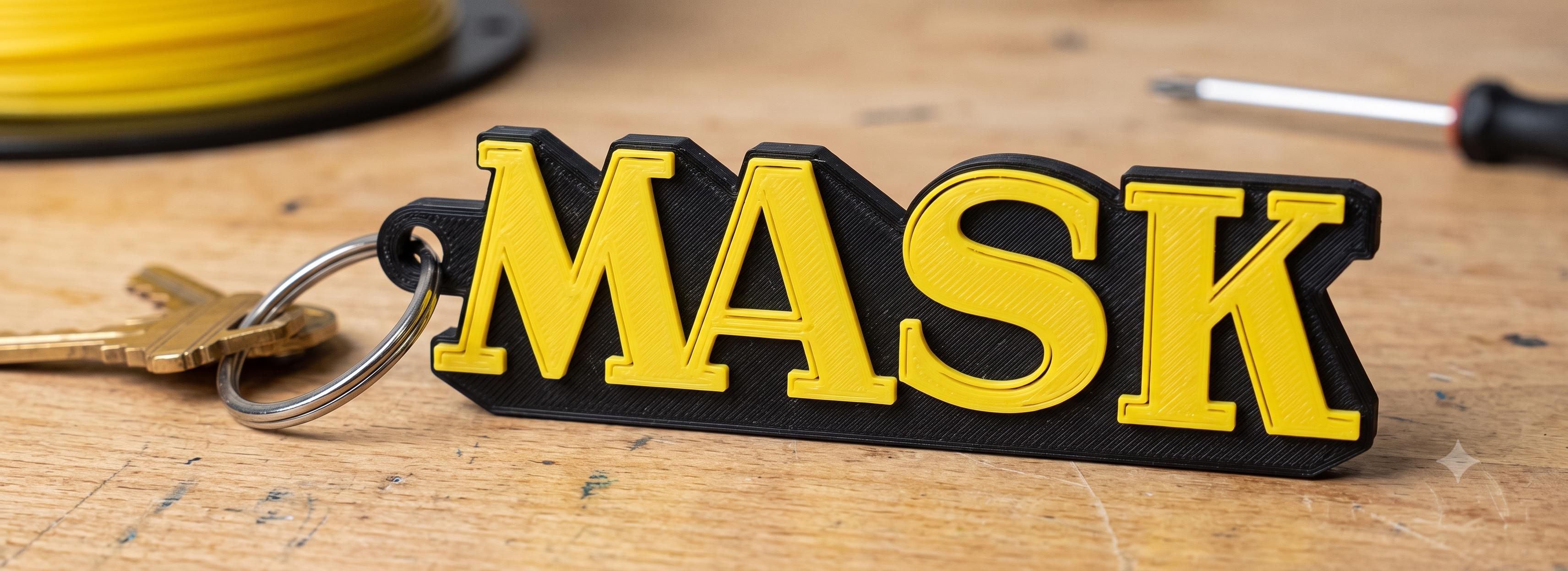 HypeTag — 1980s Cartoon Mask         Keychain / Pendant