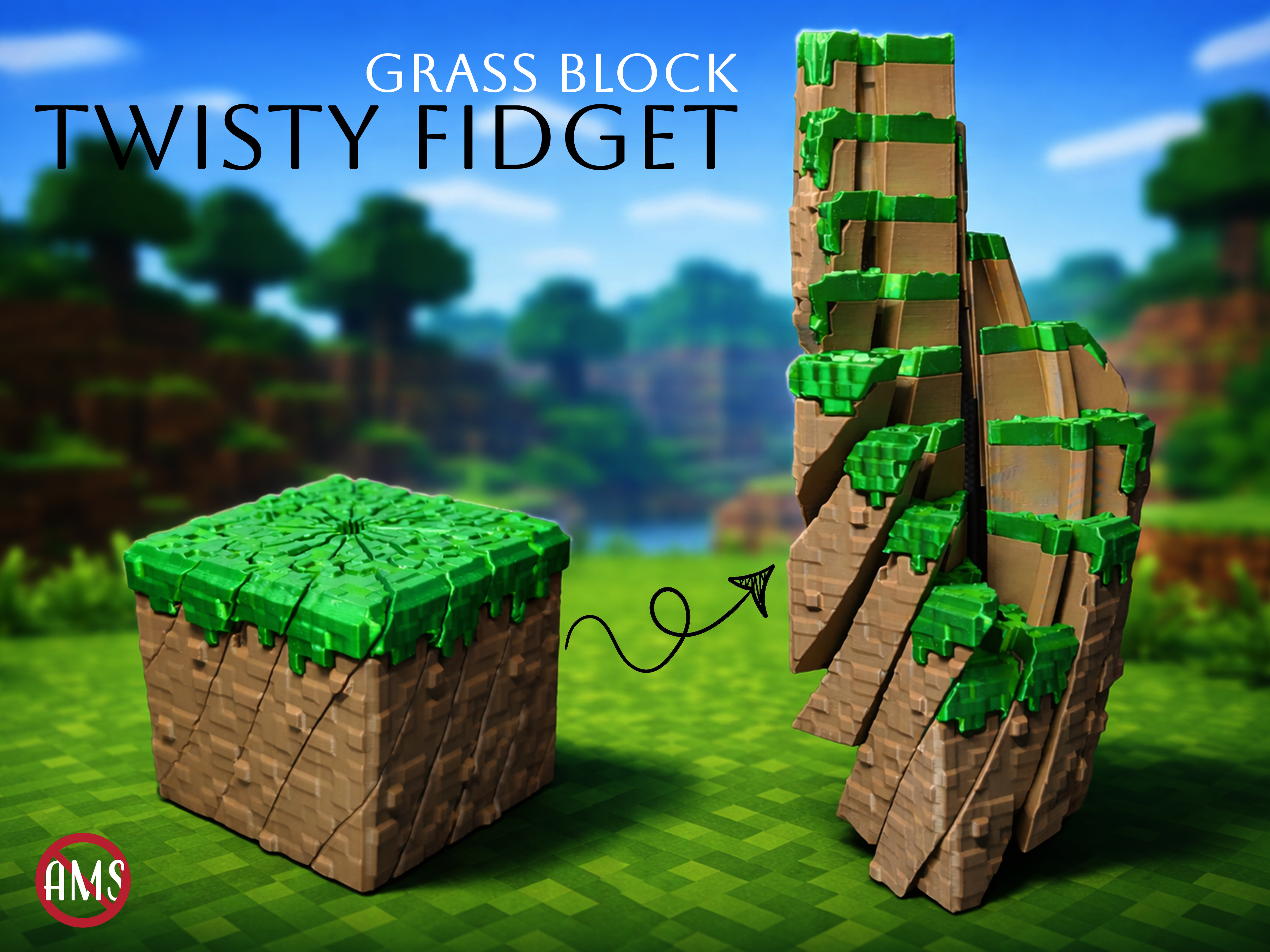 Minecraft Grass Block Twisty Fidget