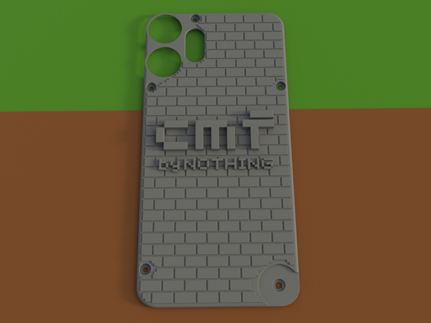 Minecraft-Style CMF Phone 2 Back Cover 3D model thumbnail