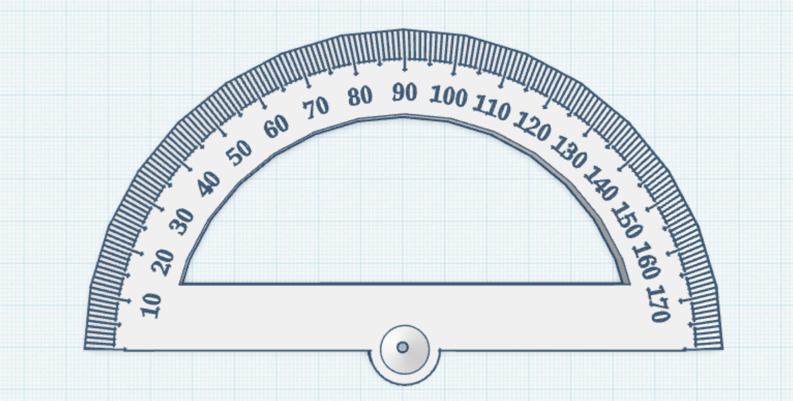 Tinkercad Protractor