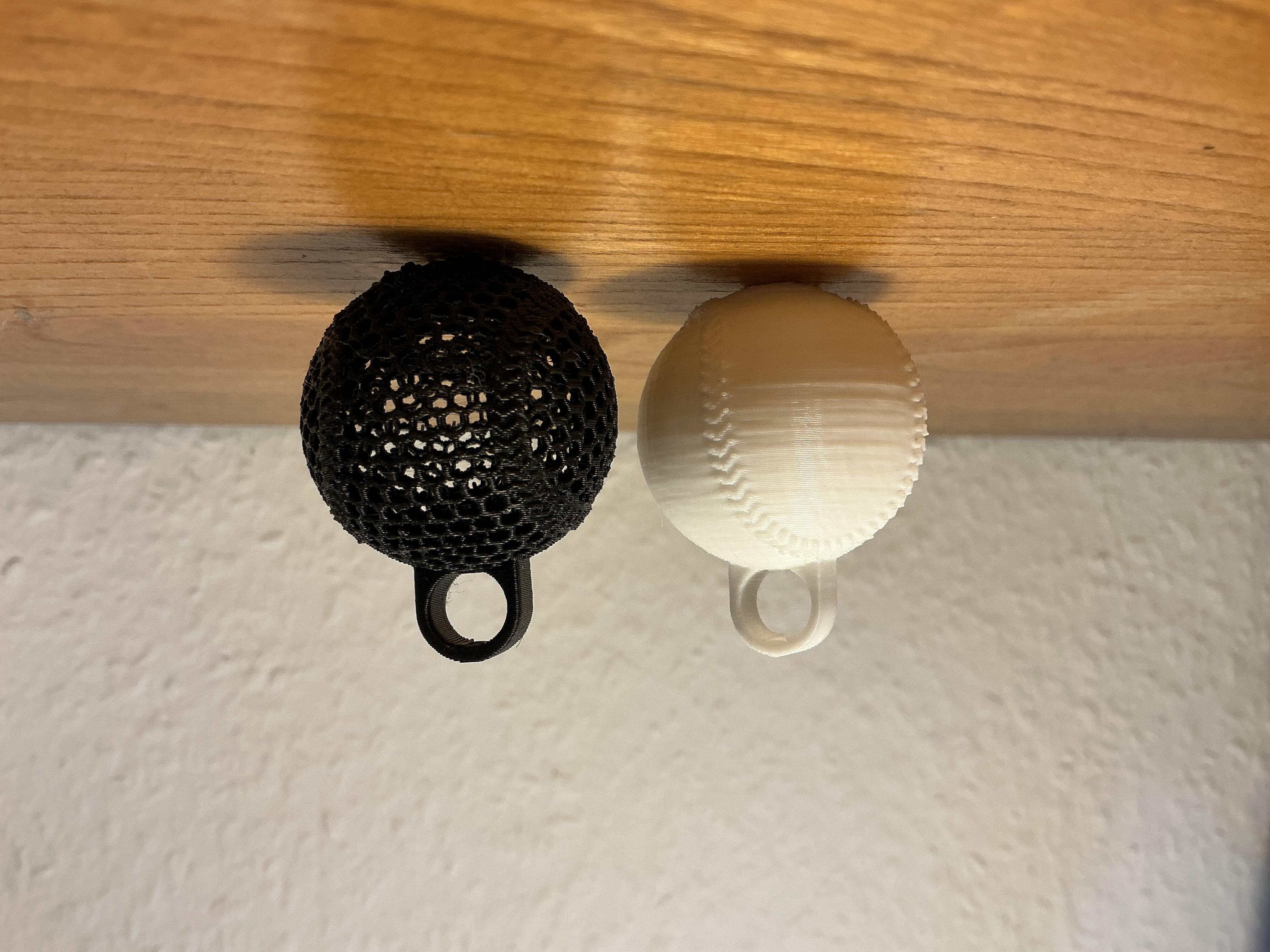 Airless baseball keychain plus baseball keychain