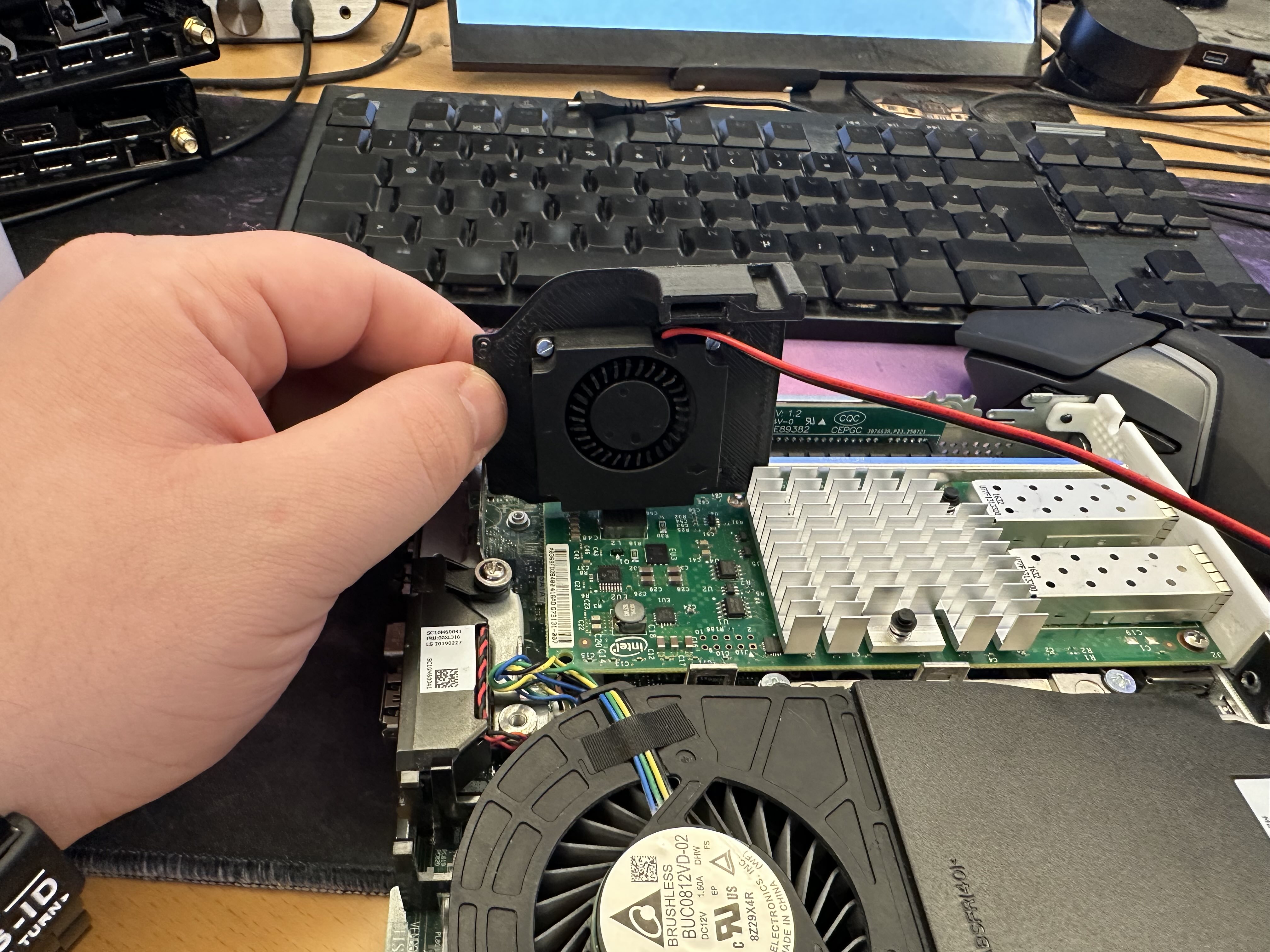 Lenovo Tiny Fan Shroud with lowered mounting holes