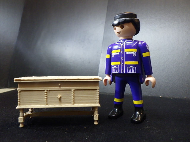 Ed Roos Cedar Chest on Legs in Playmobil Diorama Compatible Scale & Dollhouse Scale