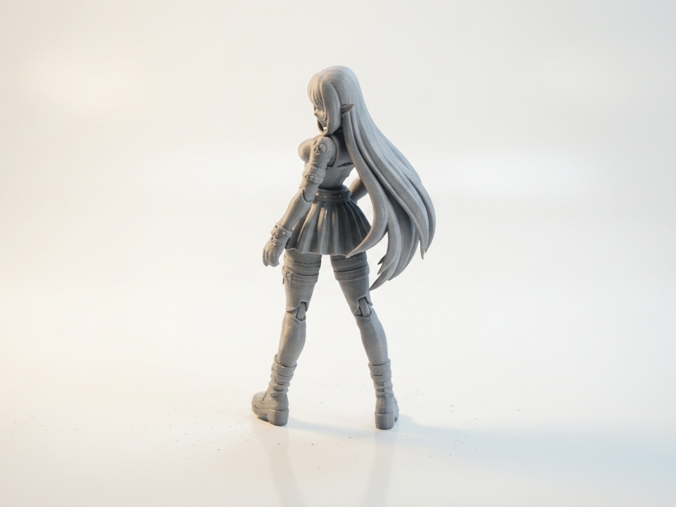 Elf Warrior Figurine Fantasy Collectible 3D Printable