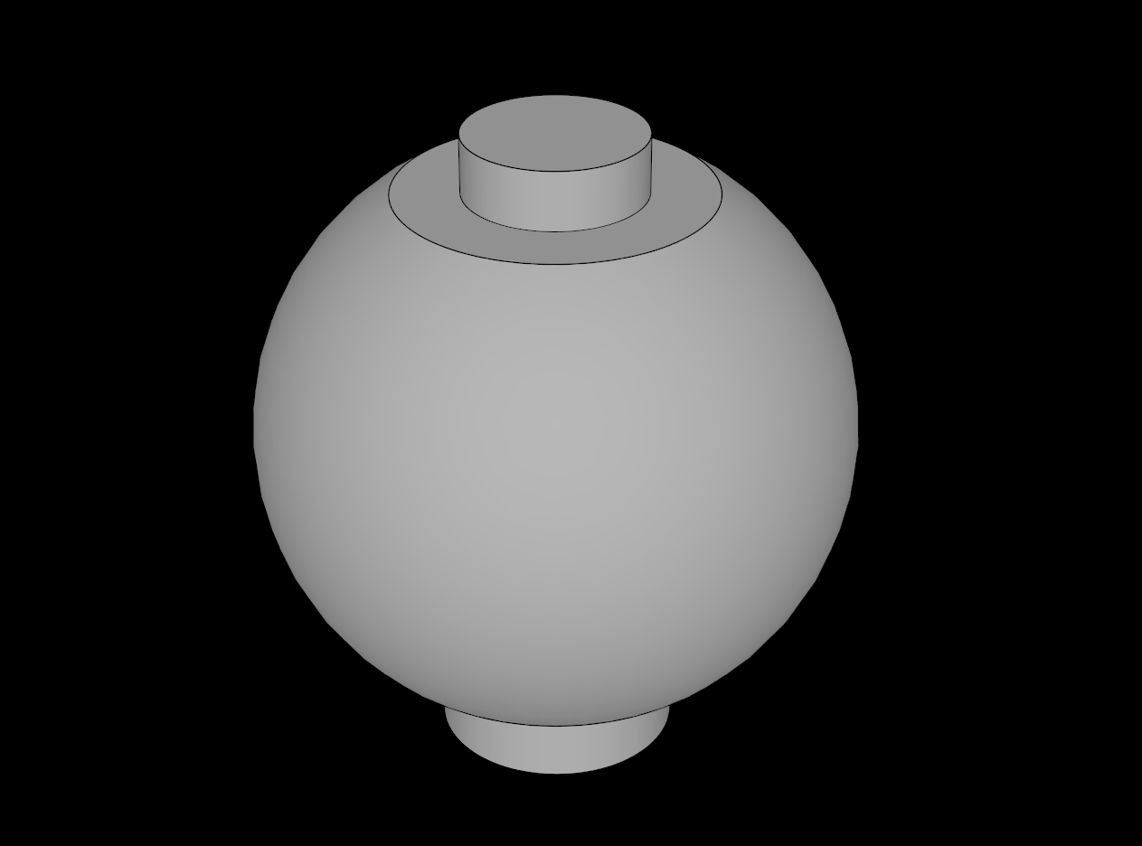 Lego Compatible (20953.dat) Brick Round Sphere  2 x  2 x  1.667 with Stud
