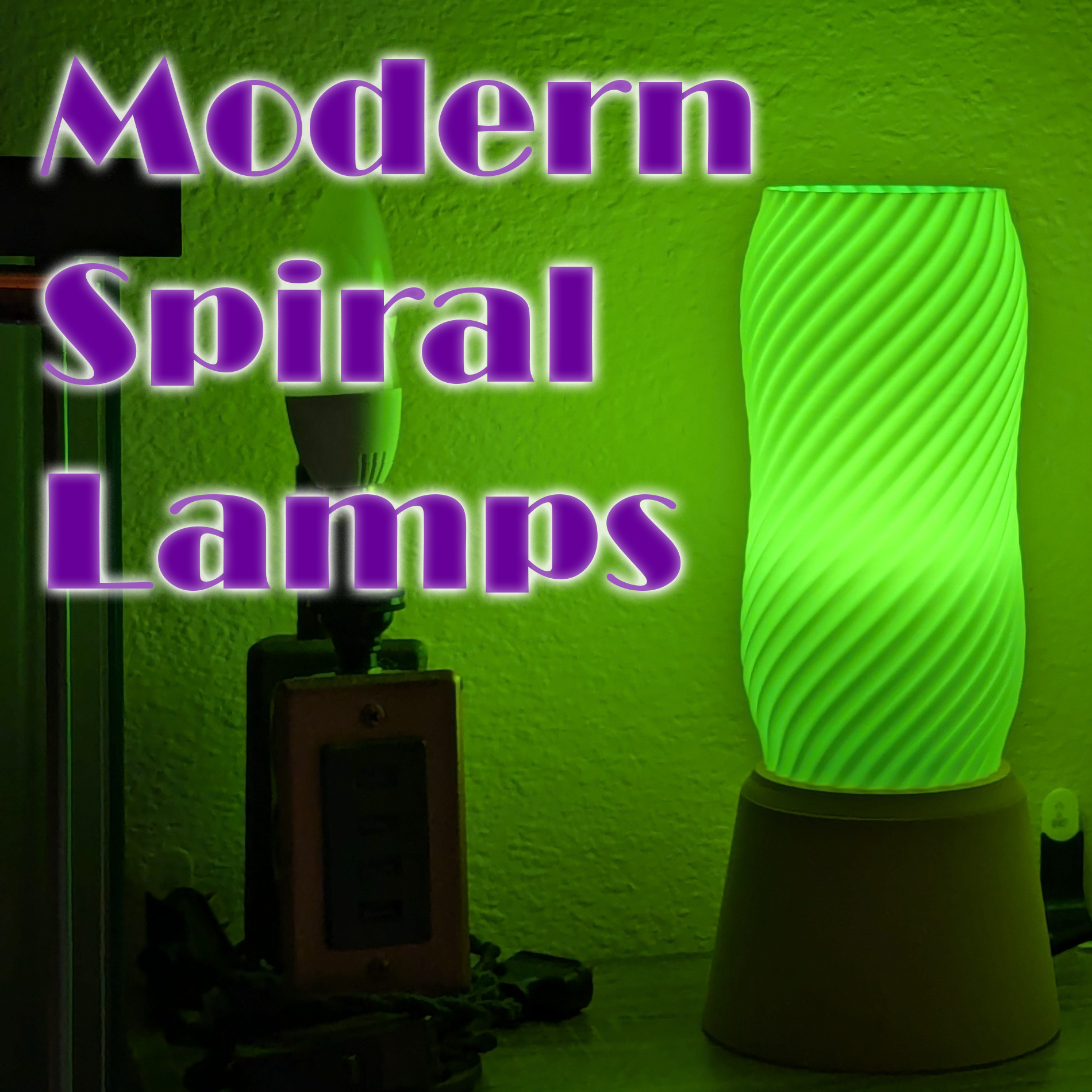 Spiral Modern Lamps - Interchangeable Shades and Bases