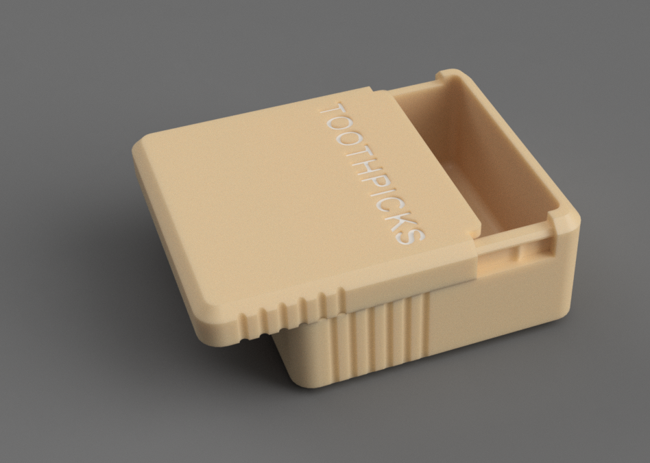 Sliding Toothpick Box (Holds 500 Count)