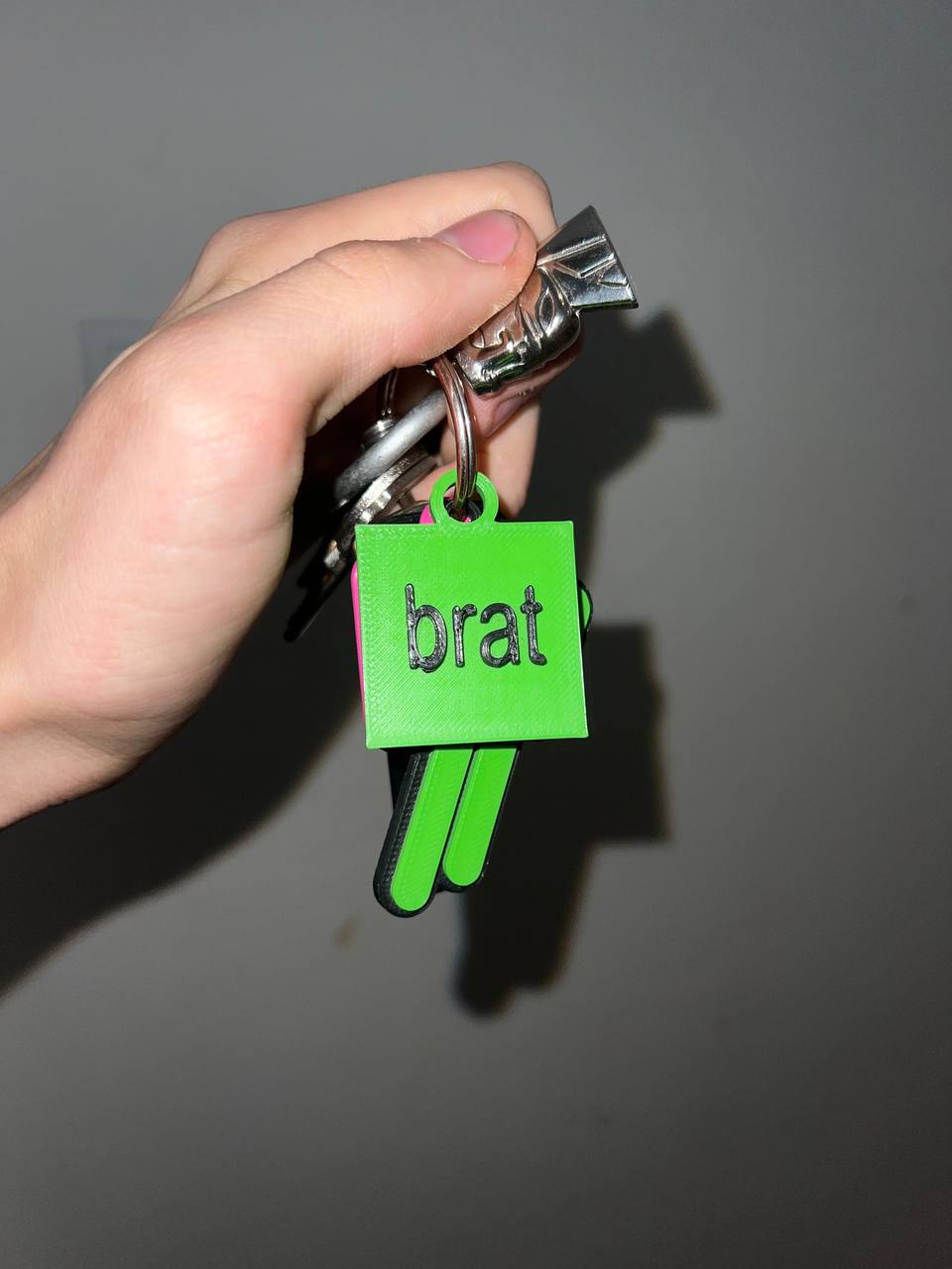 Charli XCX Brat keychain
