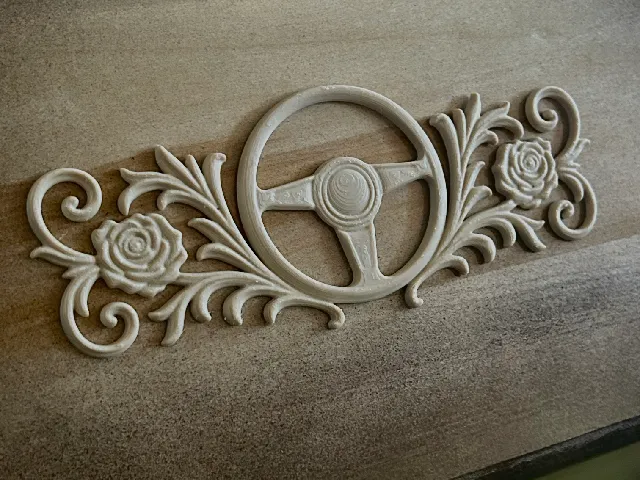 relief steering wheel rose symbol model