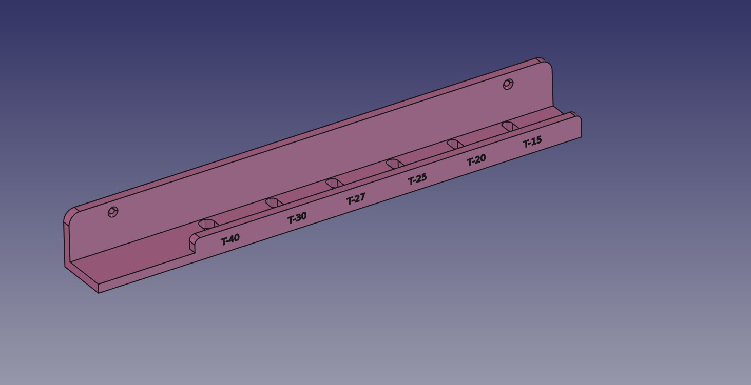 Torx driver wall mount