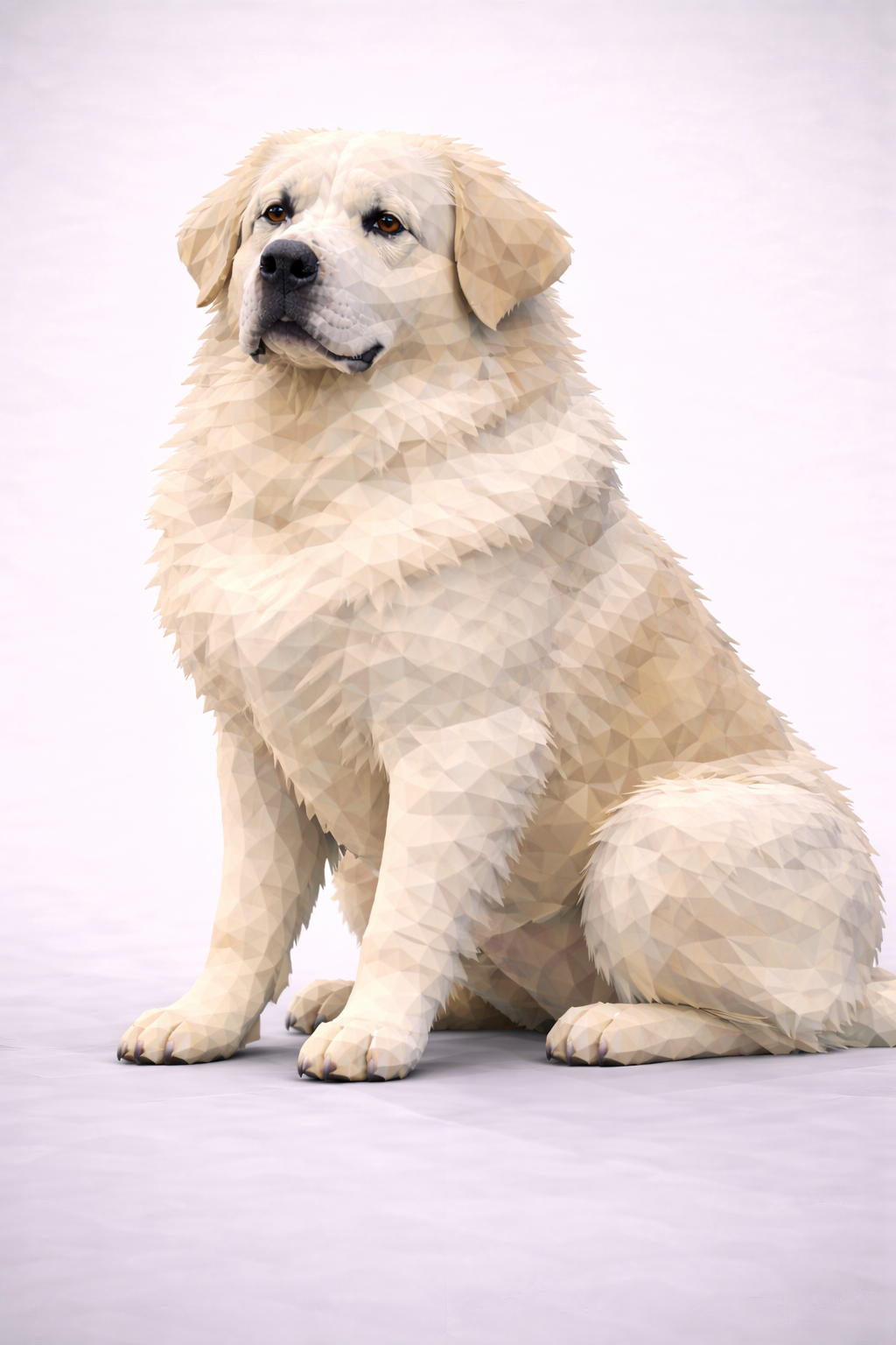 Pyrenean Mountain Dog Low Poly