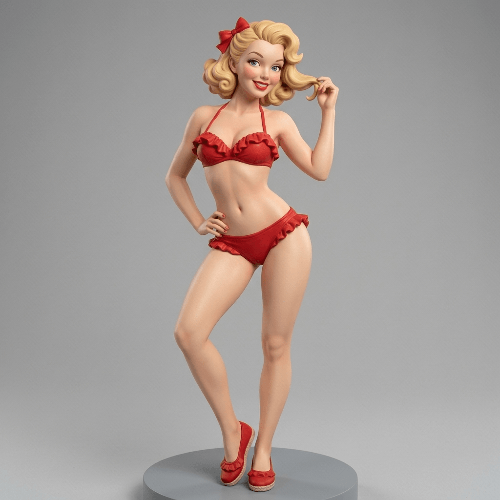 Pinup Art - On the Beach