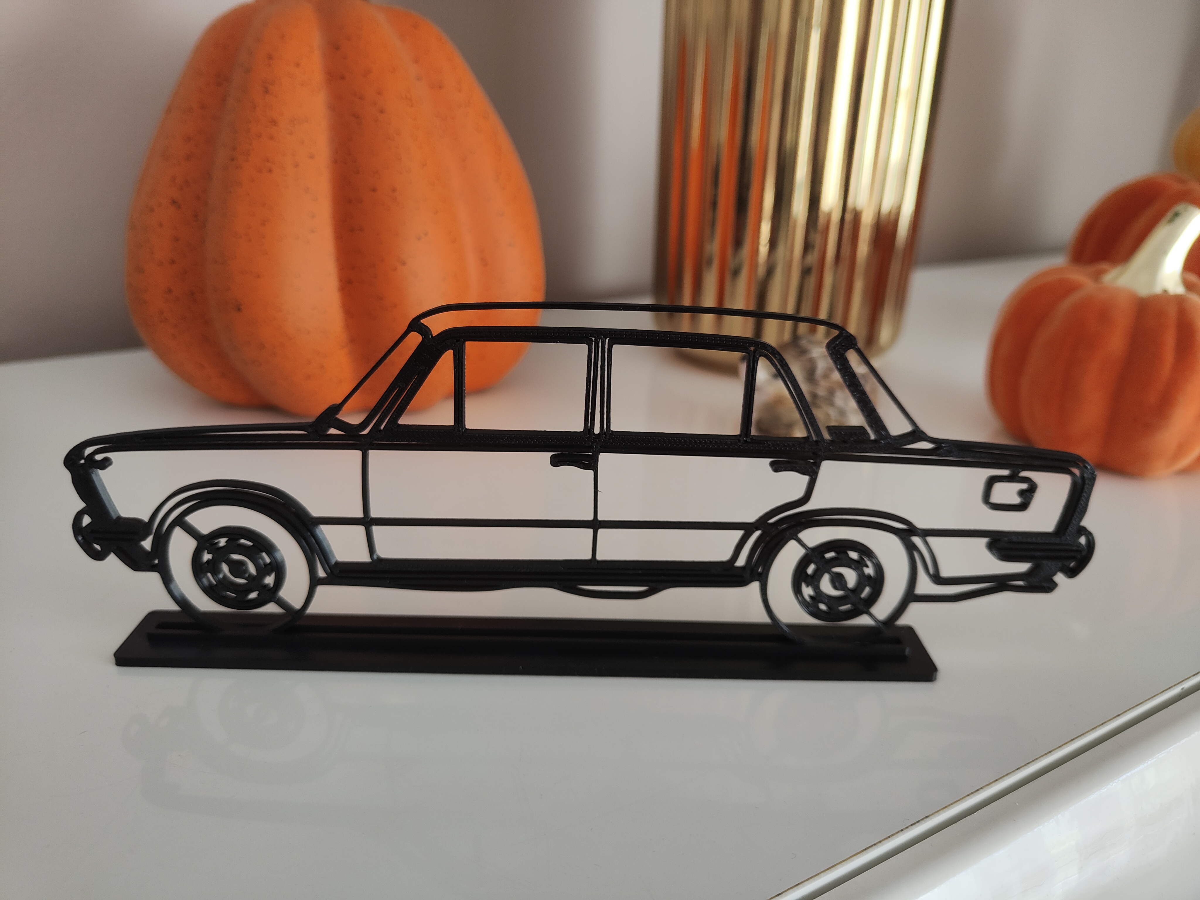 Fiat 125P Car Outline Art