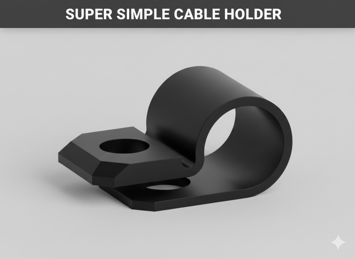 Super Simple Cable Holder. Multiple sizes.