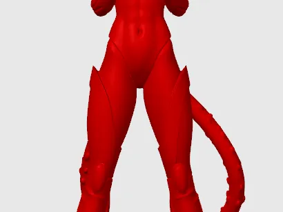 Cyber skeleton cat-girl figurine 2