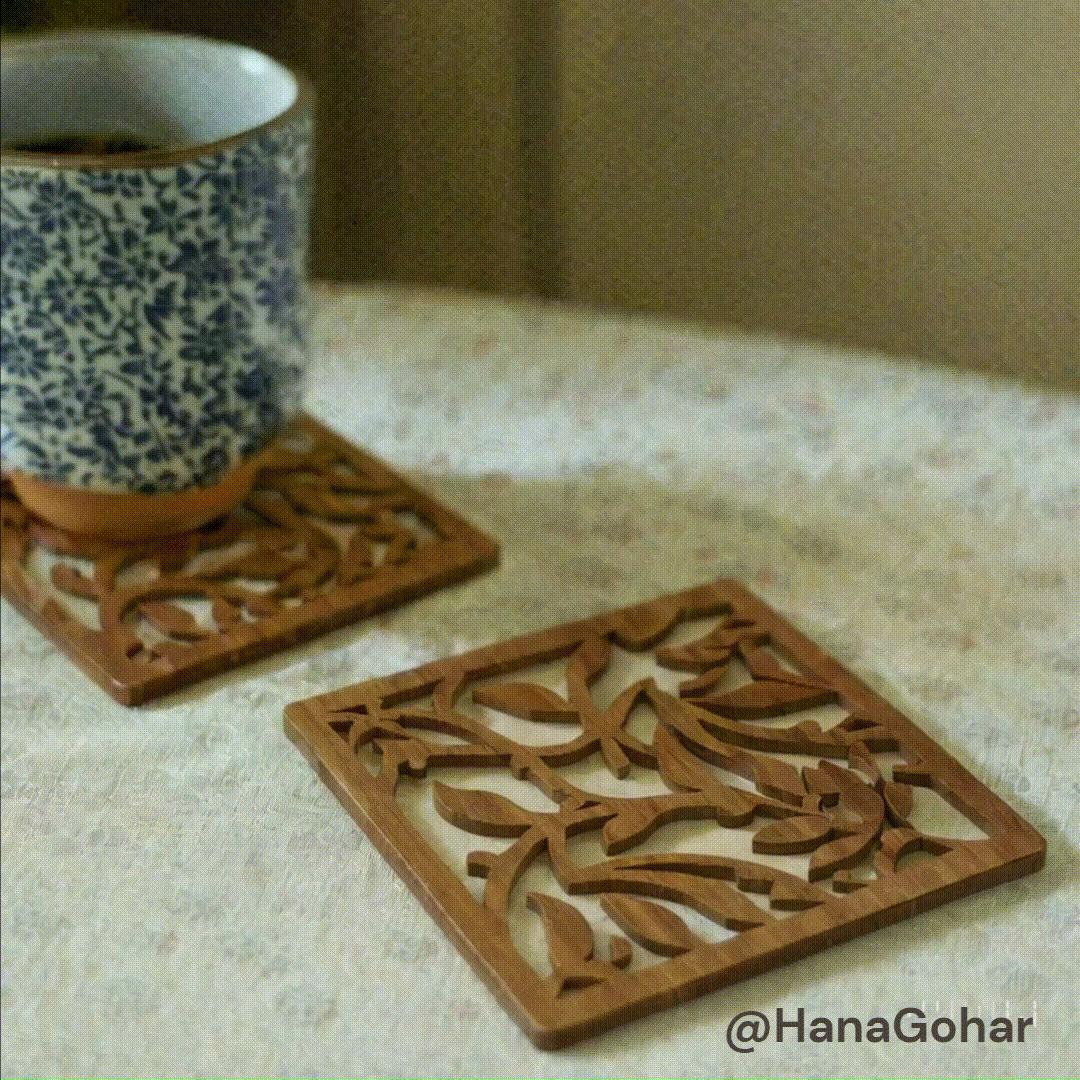 Floral Arabesque Cup Coaster