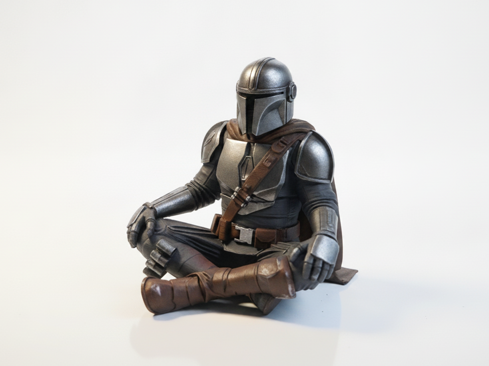 Meditating Mandalorian Figurine Star Wars 3D Printable