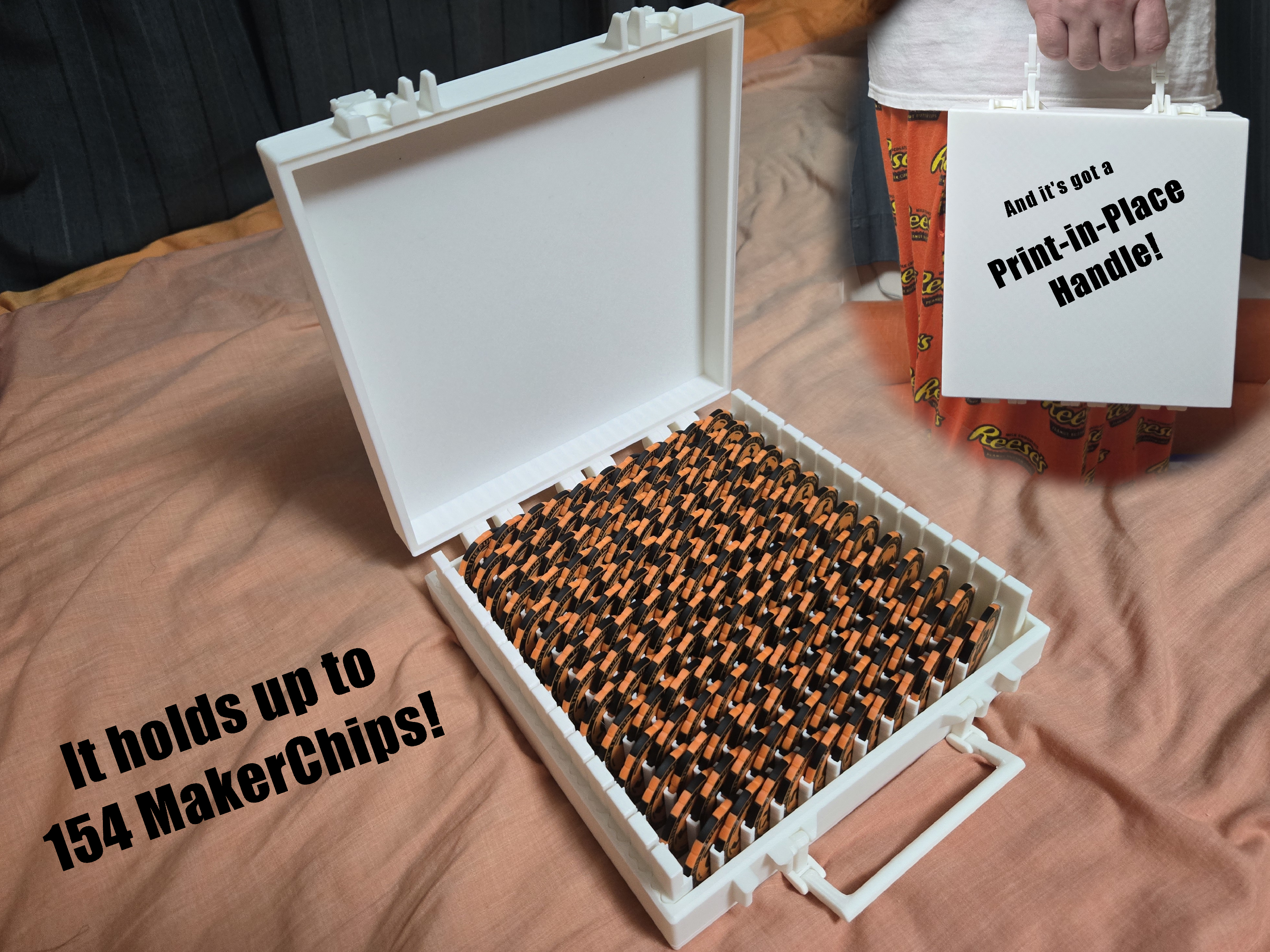 MakerChip Carrying Case with Print-in-Place Handle