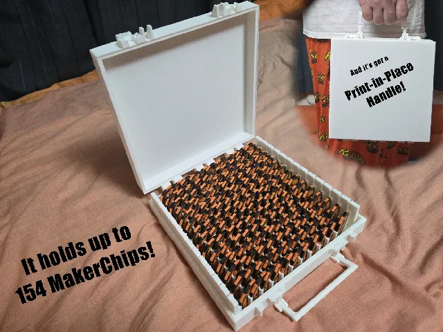 MakerChip Carrying Case with Print-in-Place Handle