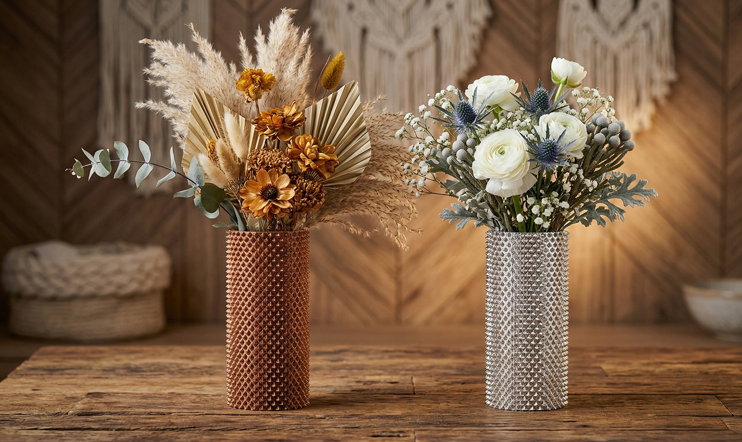 Geometric Textured Metallic Vase 3D model by kkmmedia3d