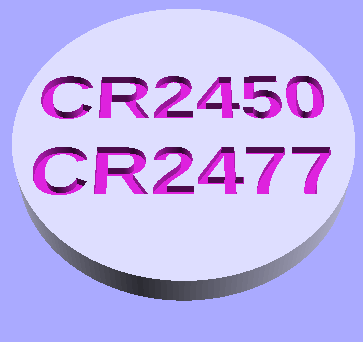CR2450 to CR2477 coin cell adapter