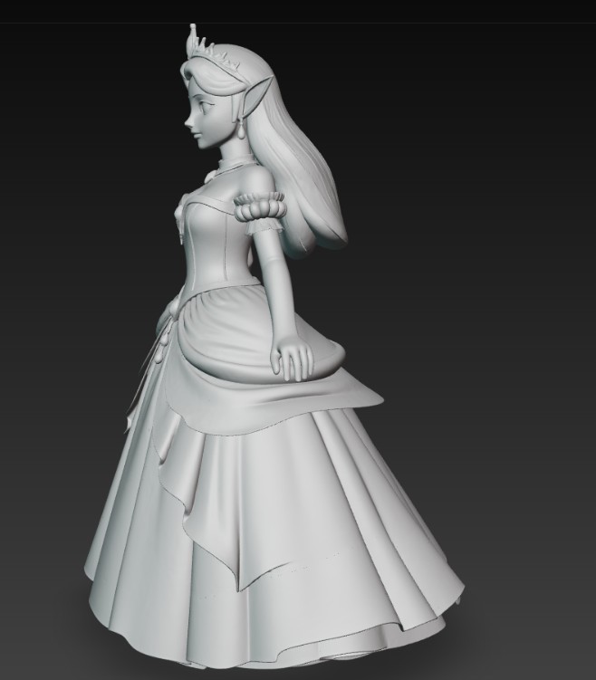 elf princess in ball gown