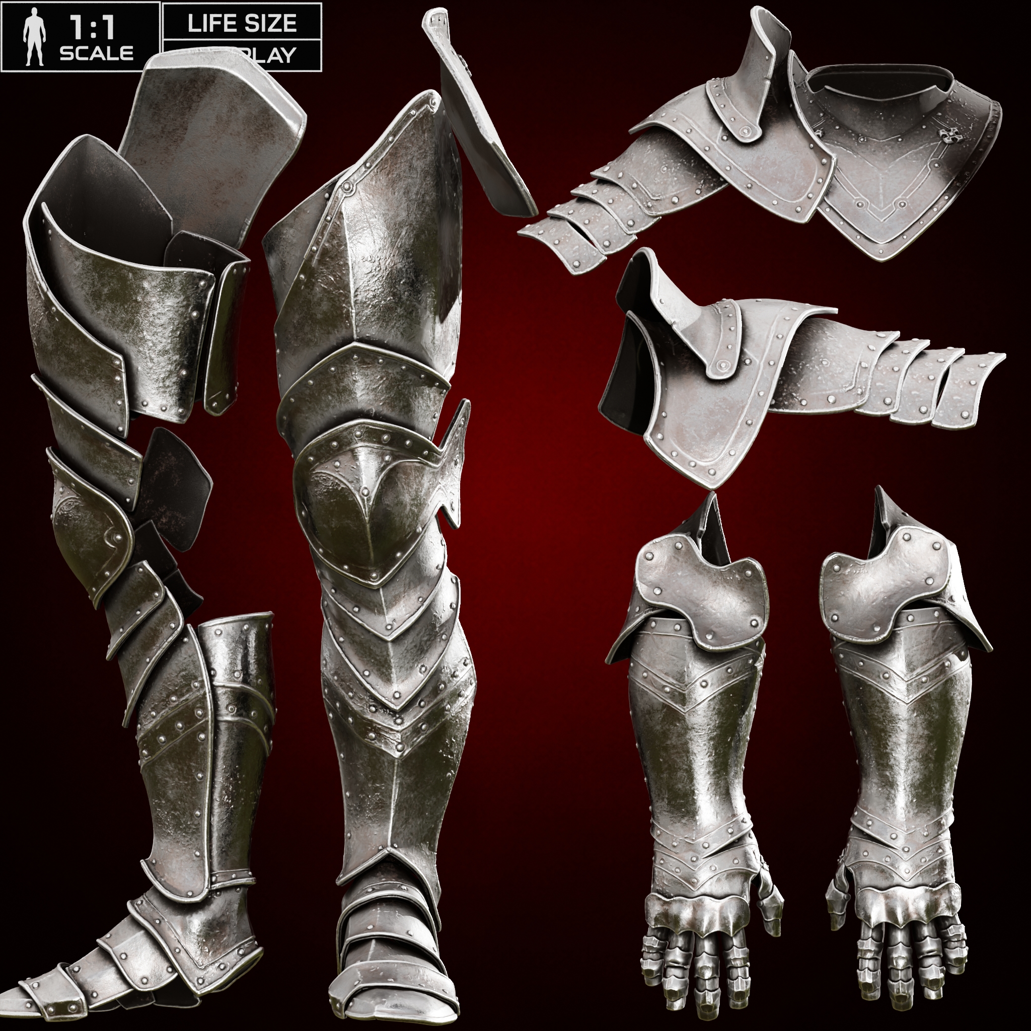 HARROS THE VASSAL FULL PLATE ARMOR WITH GORGET life size - Mortal Shell I and II Fan Art STL
