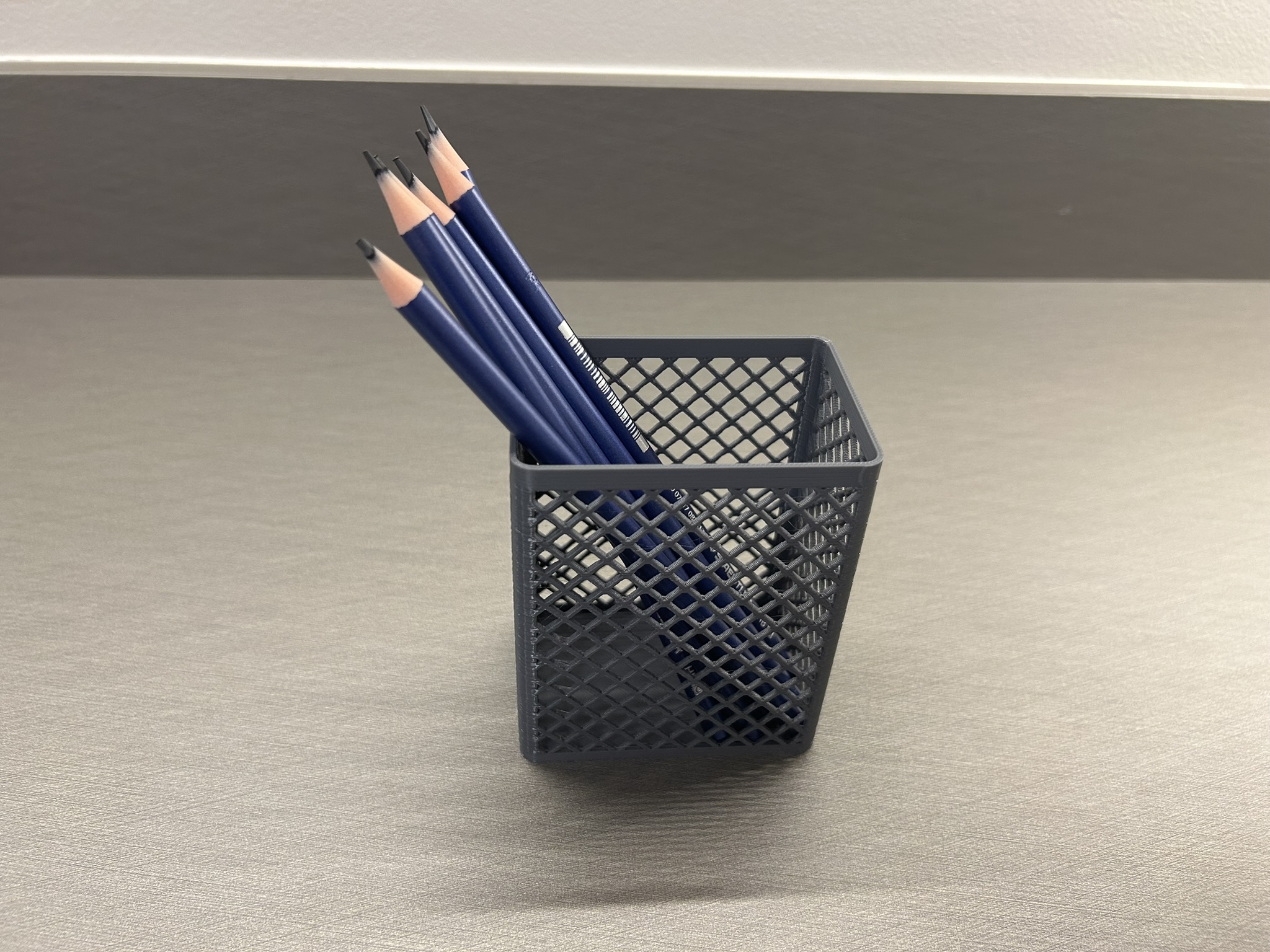 Openwork pencil holder