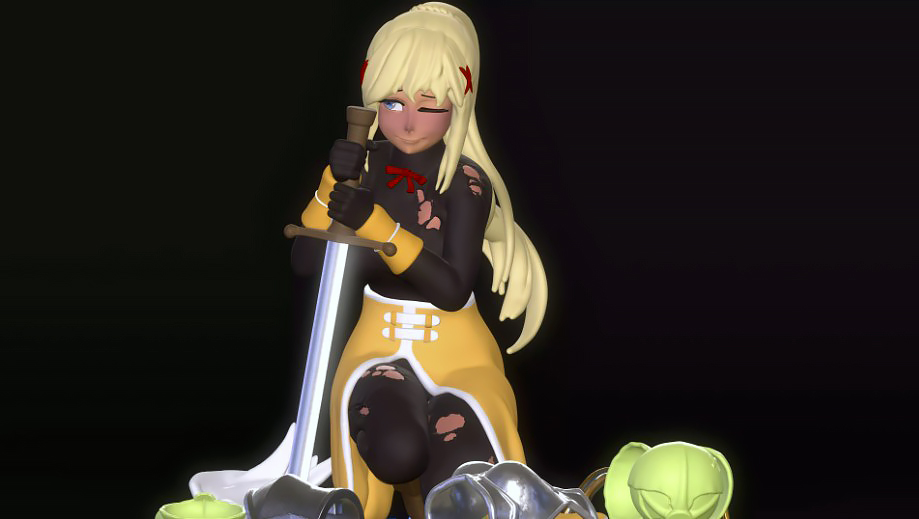 Darkness from Konosuba Free 3D print model