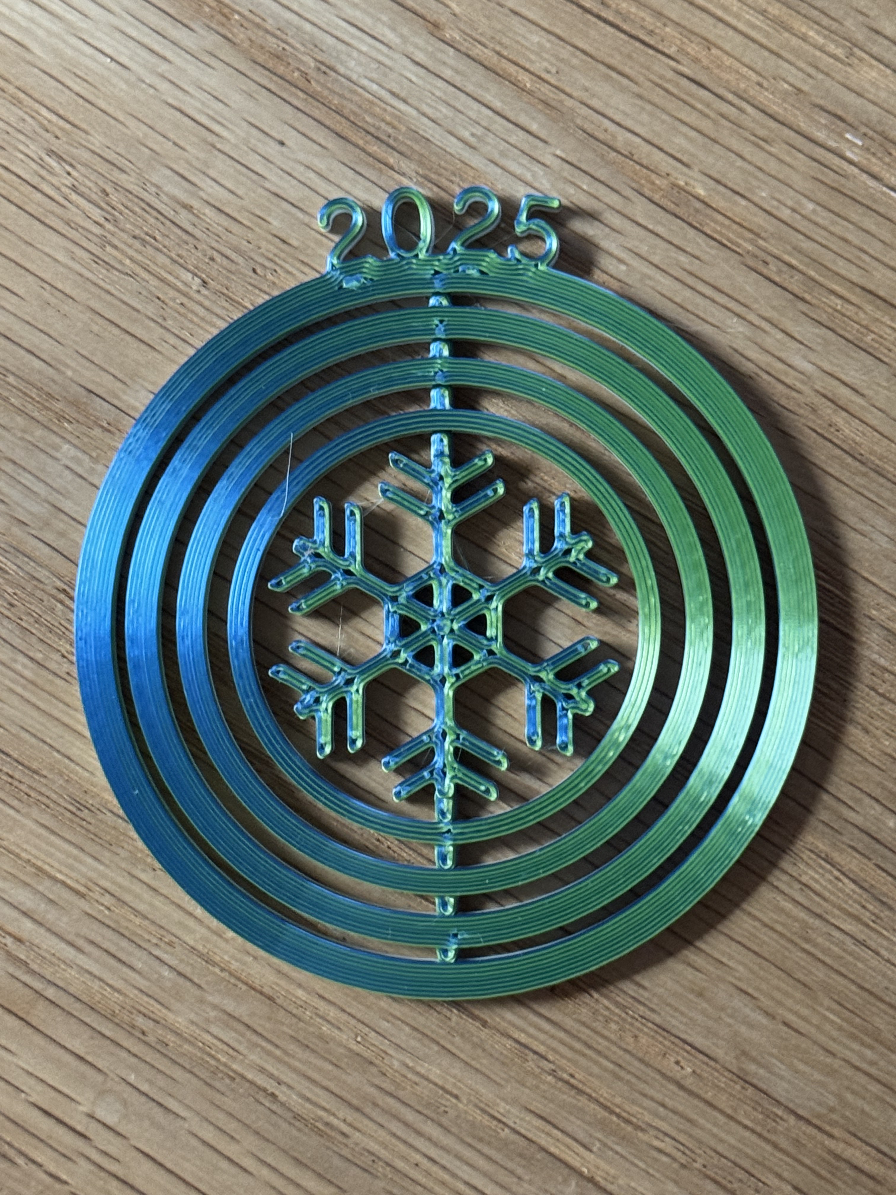 2025 Spinning Christmas Ornament