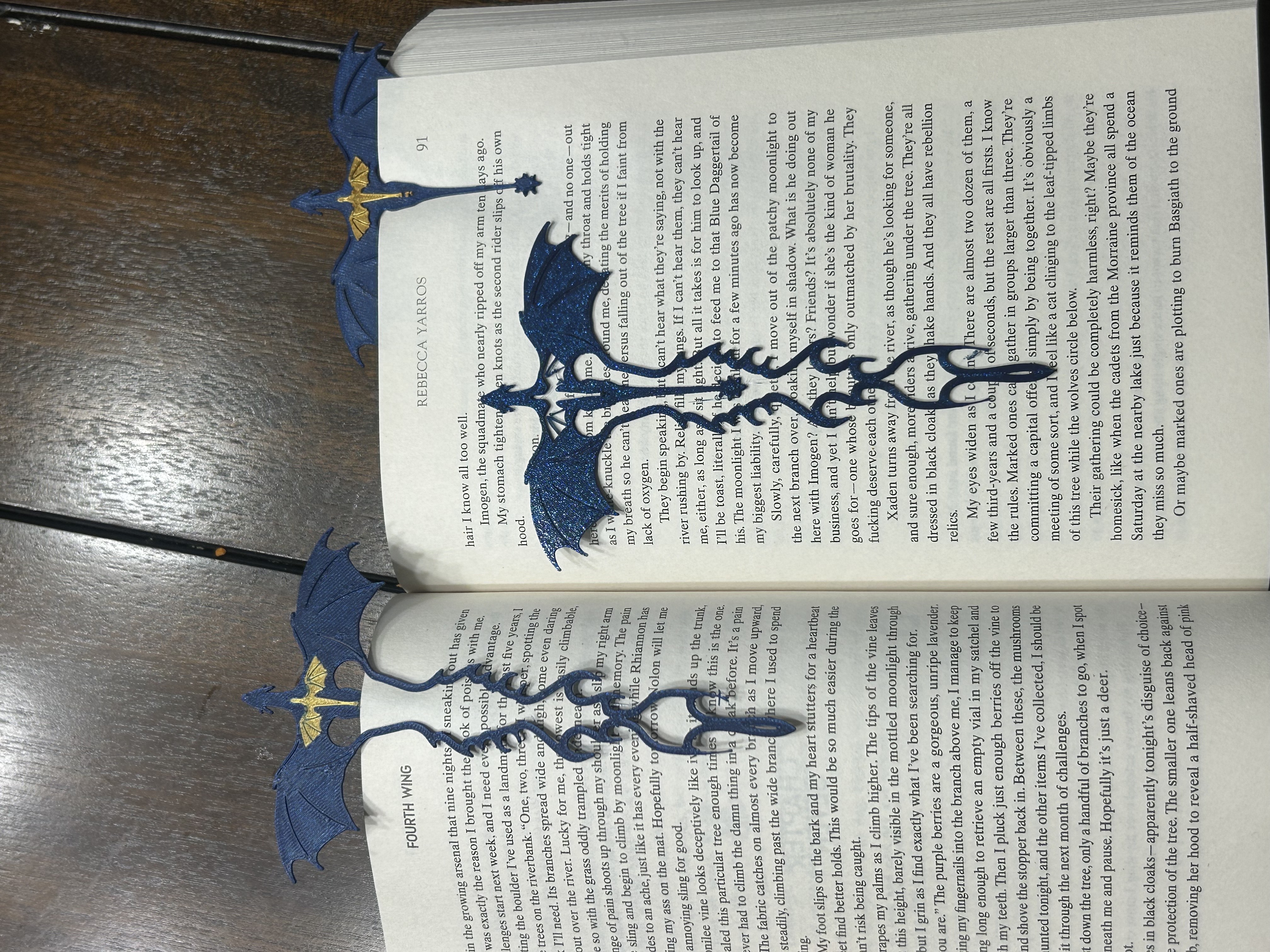 Tairn and Andarna Fourth Wing Dragon Bookmark