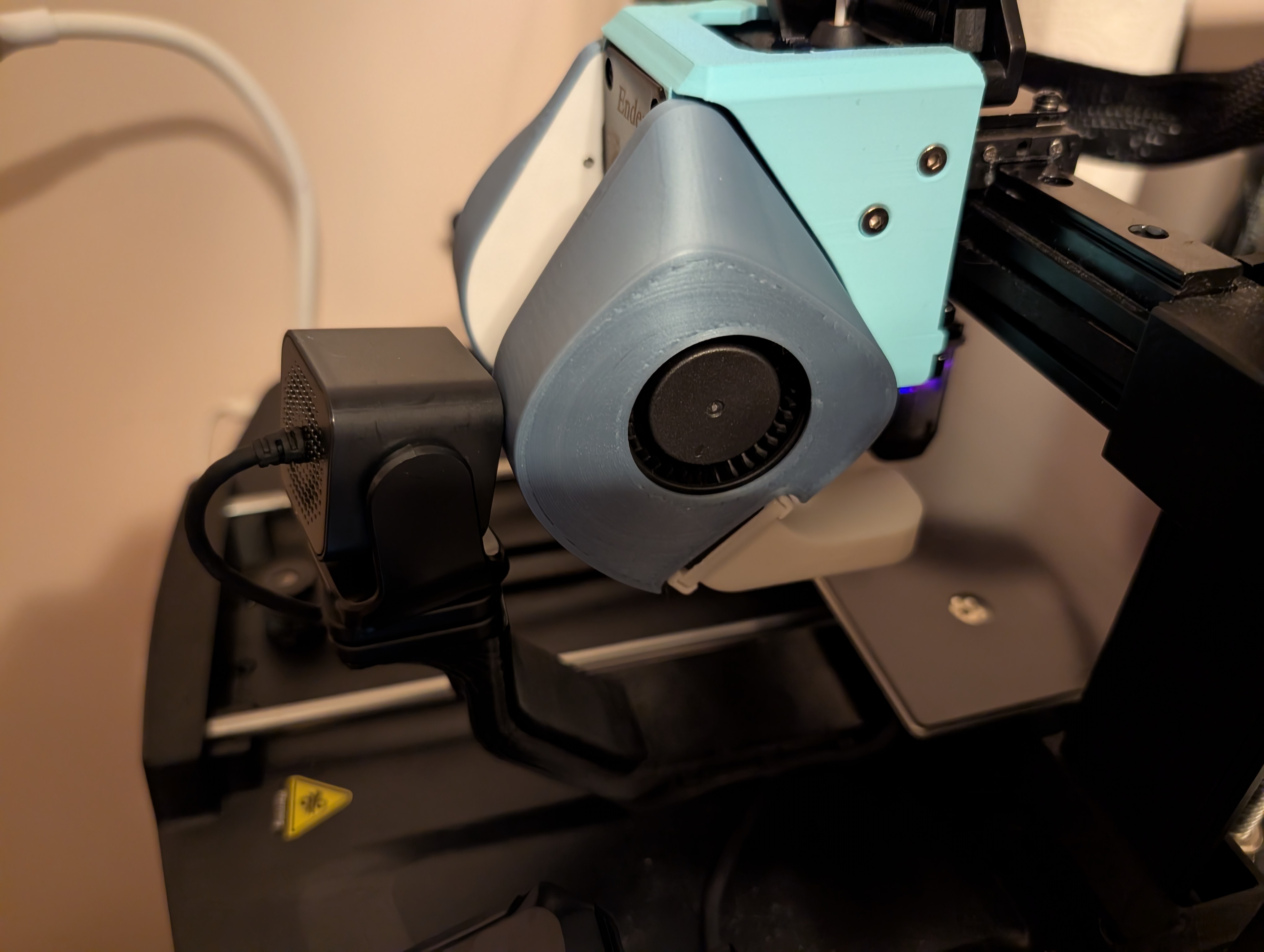 Extended Ender 3 V3 KE Bed Camera Mount - Clears FatBurner
