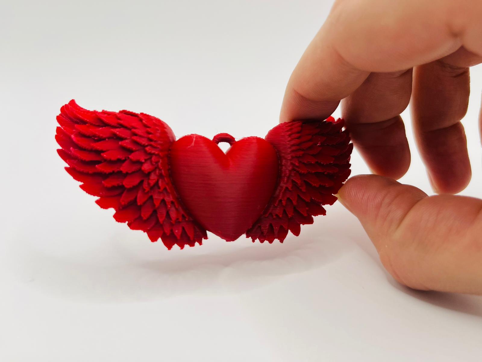 Winged heart for hanging