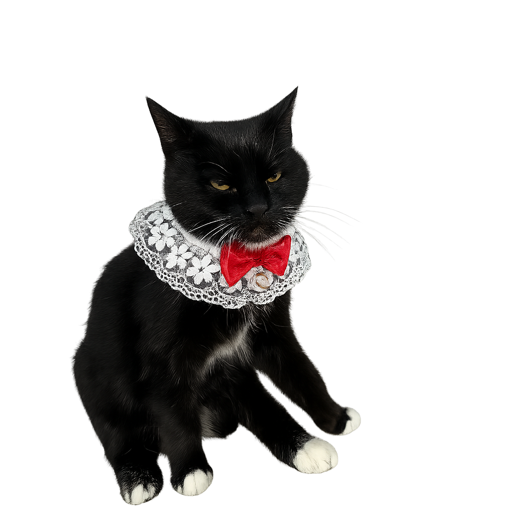 Keychain of Moustache the Cat