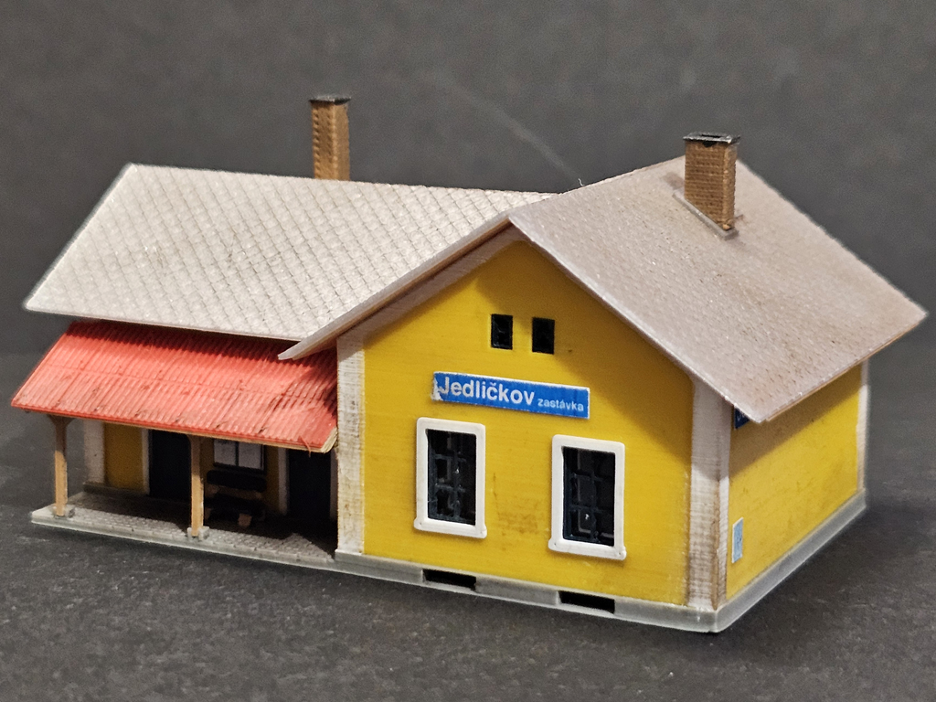 Model nádraží Mladeč LV/H 1:220 Railway station Z scale 0,25mm nozzle