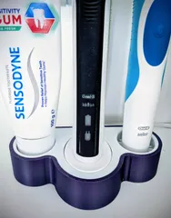 Oral B Double Brush Stand with Charger Holder and Toothpaste Stand