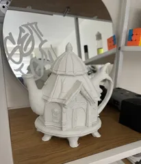 Whimsical Teapot Fairy House - A Magical Tea Time!