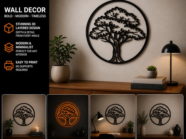 Universal tree wall decoration