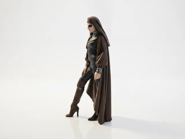 Sexy Nun Figure Female Statue 3D Printable