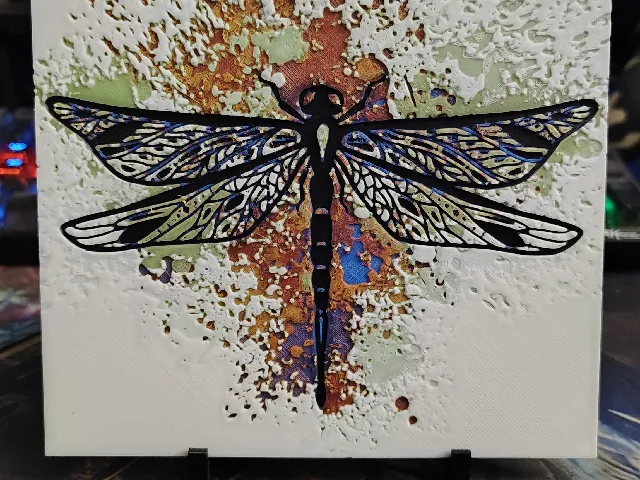 Dragonfly Paint Splatter Hueforge