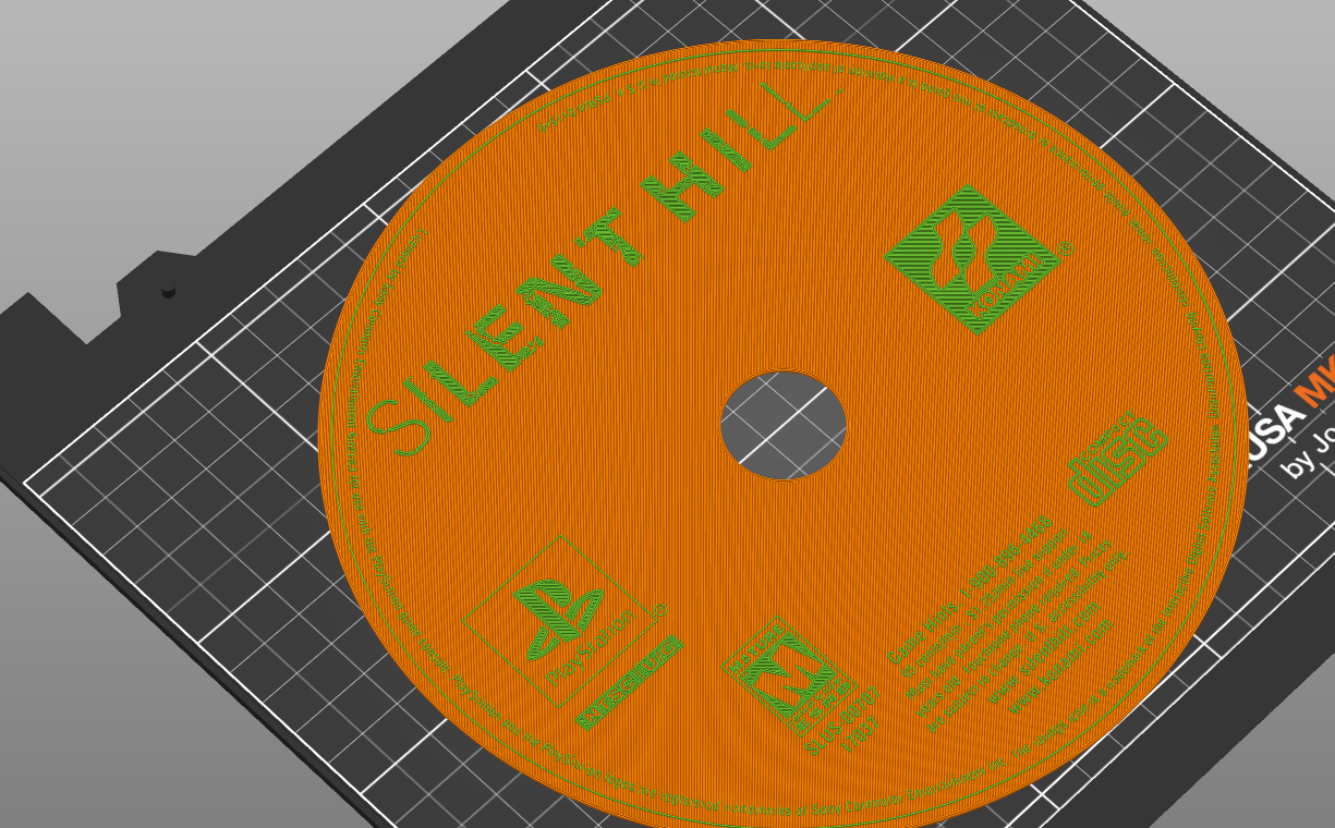 Silent Hill PSX CD Wall Art, fixed to slice easilly