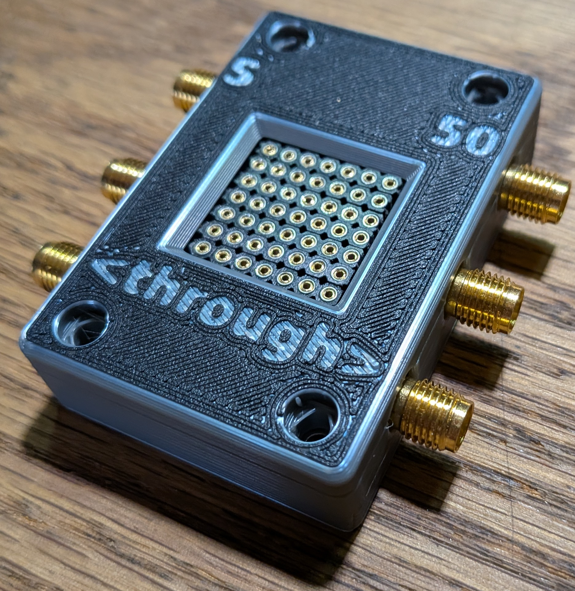 Case for the NanoVNA test fixture PCB.