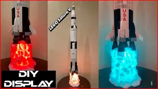 Lego Saturn V Light up Display stand