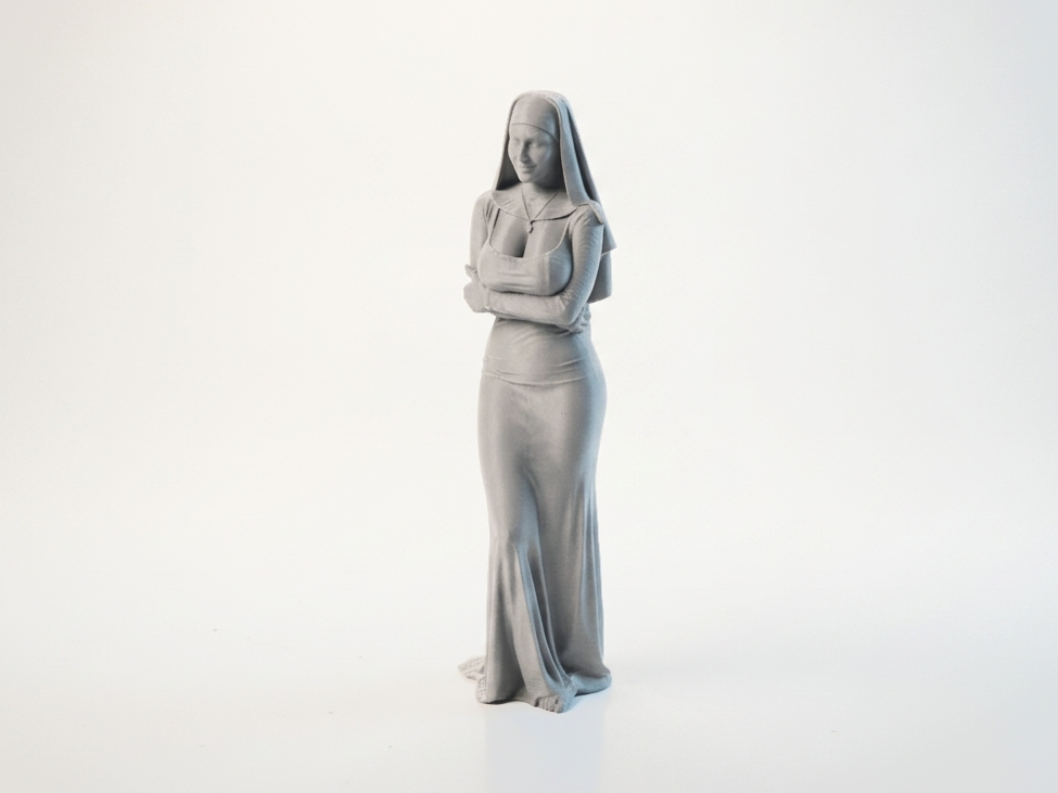 Elegant Nun Figurine Female Figure 3D Printable