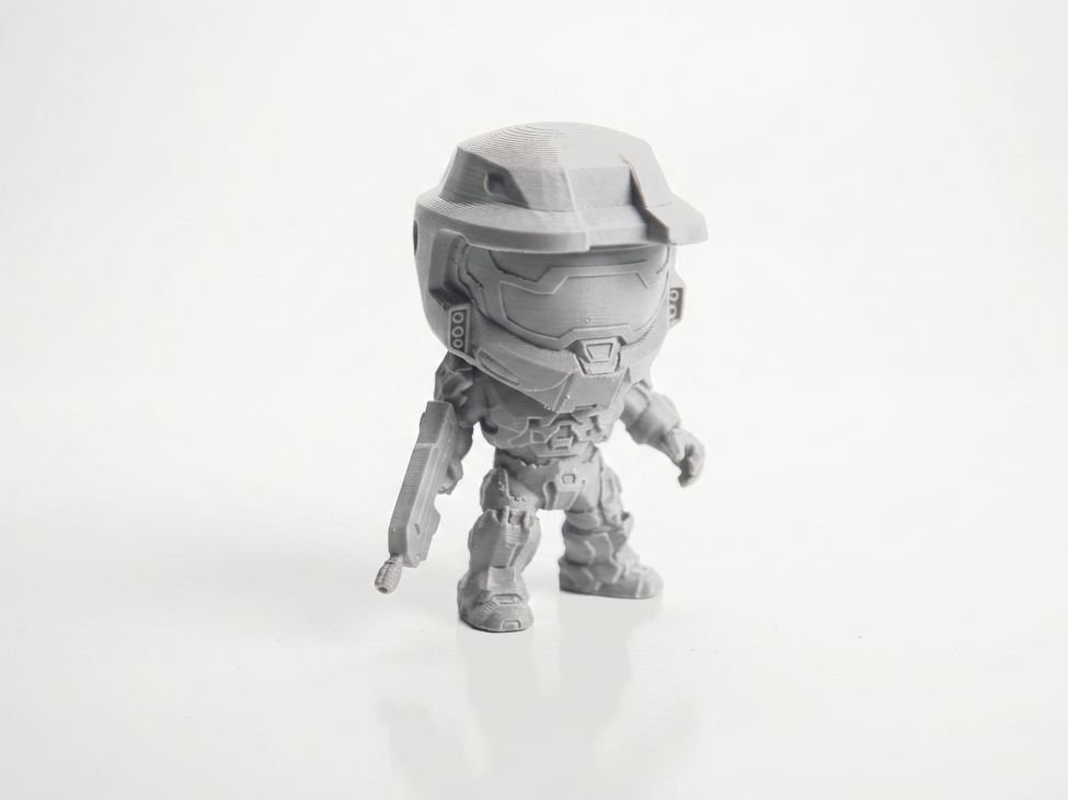 Chibi Master Chief Figurine Gaming Collectible 3D Printable